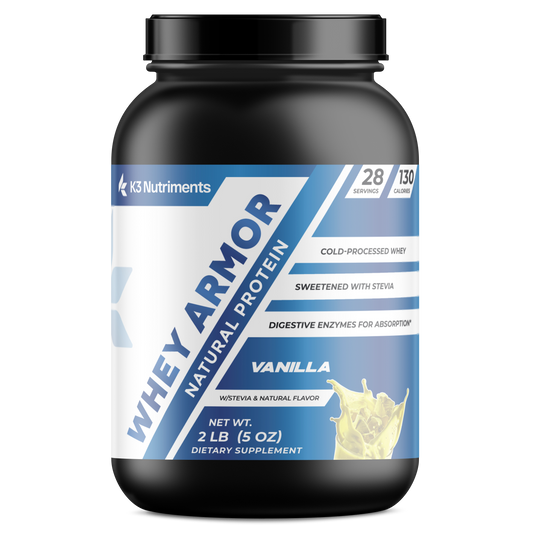 2lb Whey Armor Natural Protein Vanilla  Non - GMO