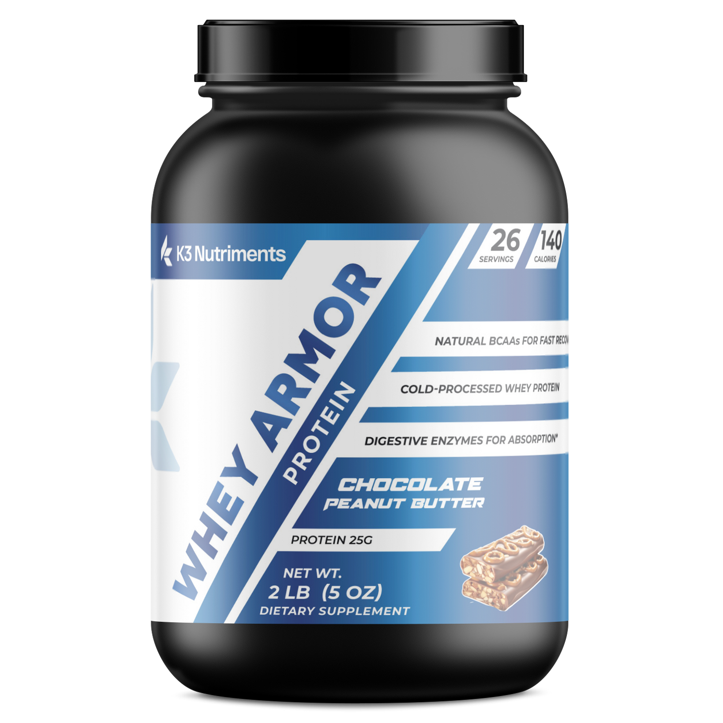 2lb Whey Armor Protein Chocolate Peanut Butter