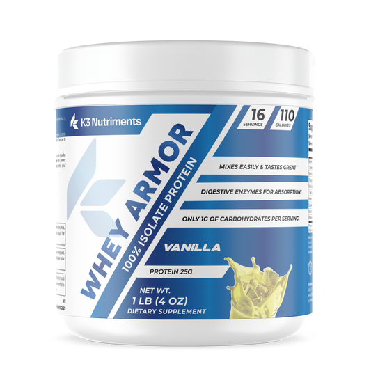 1lb Whey Armor Isolate Protein Vanilla