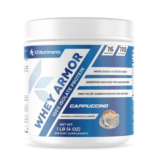1lb 100% Whey Armor Isolate Protein Cappuccino