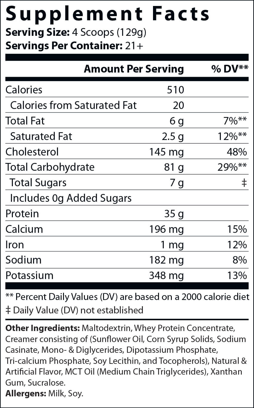 6lb Bulk Up! Mass Gainer Vanilla Milkshake