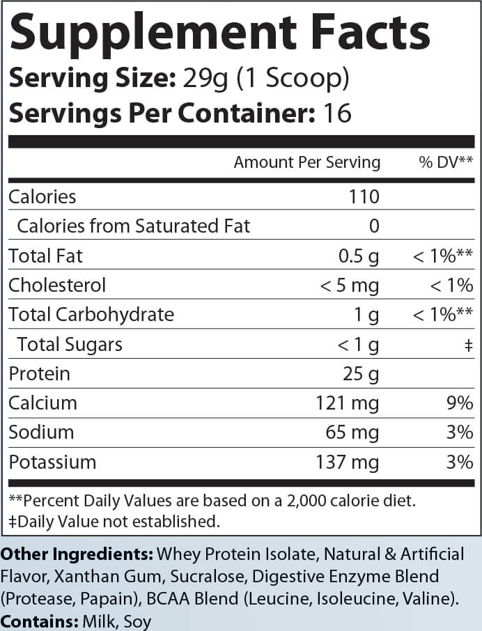 1lb Whey Armor Isolate Protein Vanilla