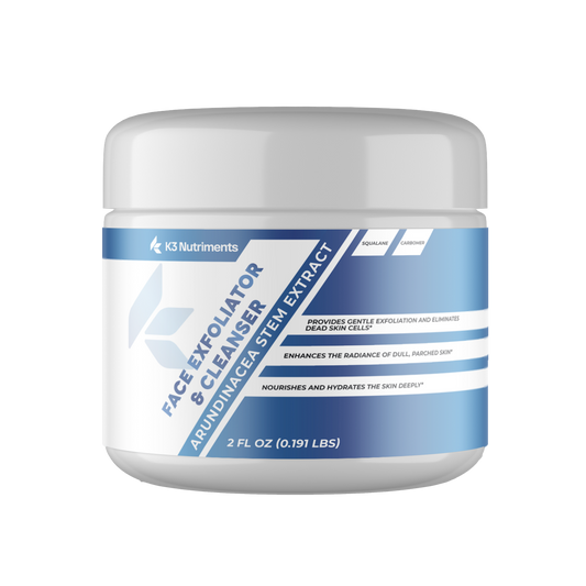 Face Exfoliator & Cleanser w/Honey & Bambusa Arundinacea Stem Extract, USA Made, Clean