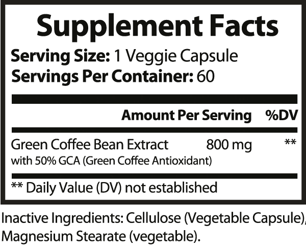 Green Coffee Bean Extract (60 day supply)