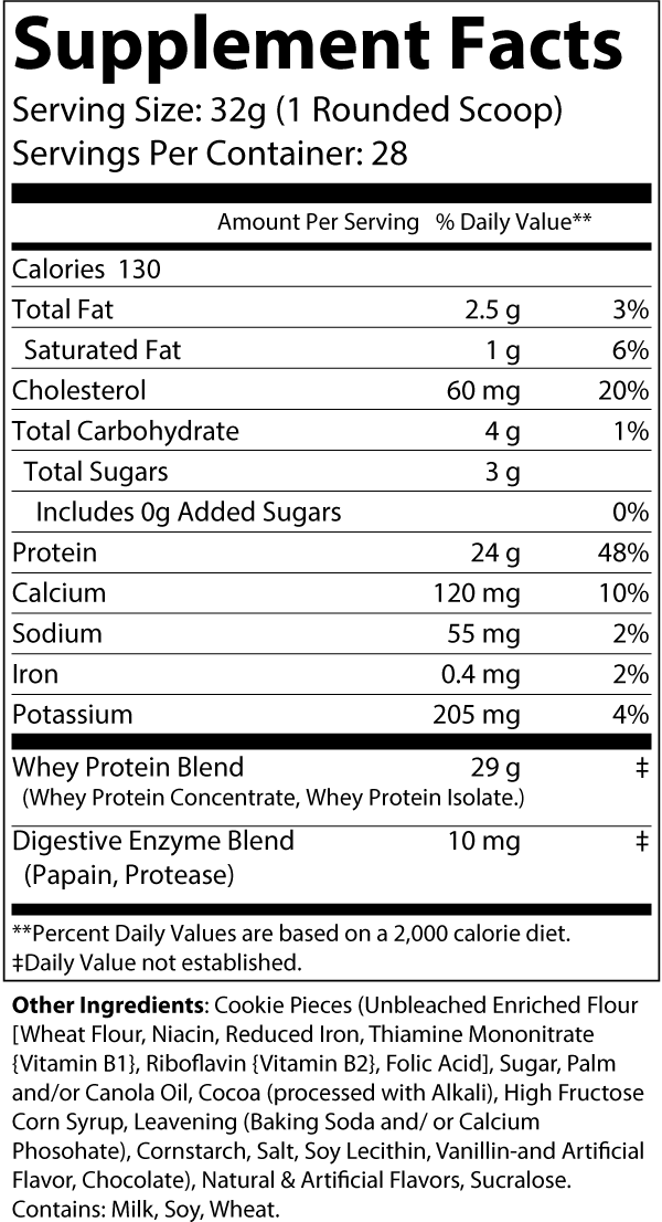 Whey Cookies and Cream Protein