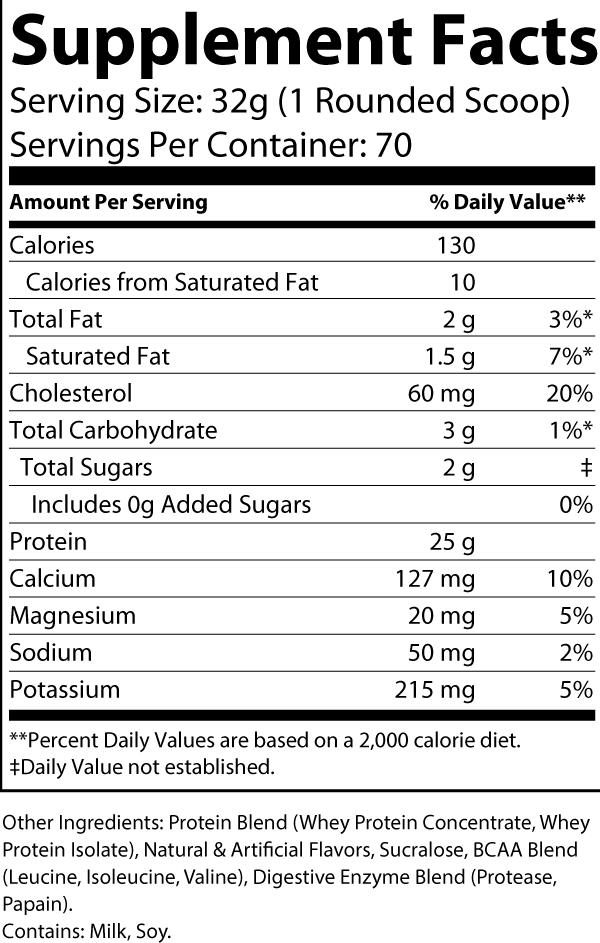 5lb Whey Protein Vanilla (70 servings) 100% reorder rate!