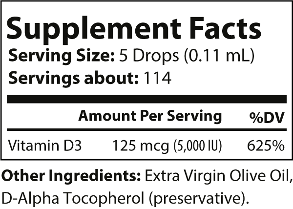 Liquid D3 Ultra (5000 IU/serving)