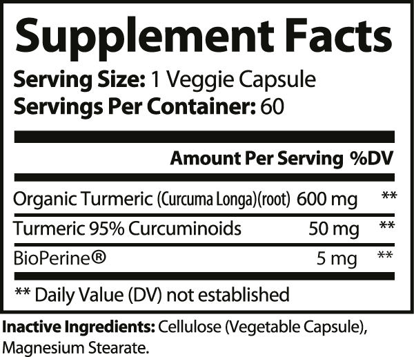 Turmeric w/BioPerine (60 day supply)