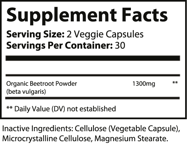 Organic Beetroot (nitric oxide booster)