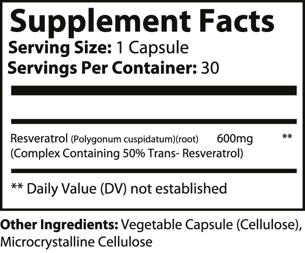 Organic Resveratrol (50% trans-resveratrol) (anti-aging)