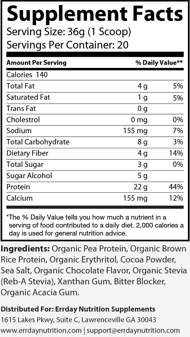 1.5lb Pure Vegan Protein Rich Chocolate