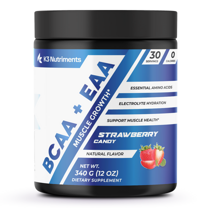 BCAA + EAA Strawberry Candy 300g w/Natural Flavor