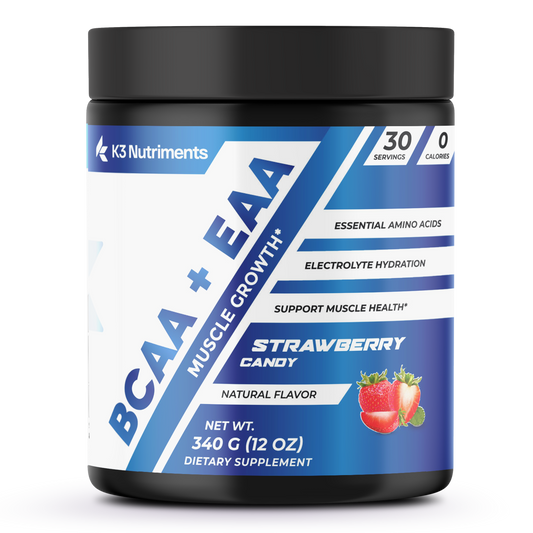 BCAA + EAA Strawberry Candy 300g w/Natural Flavor