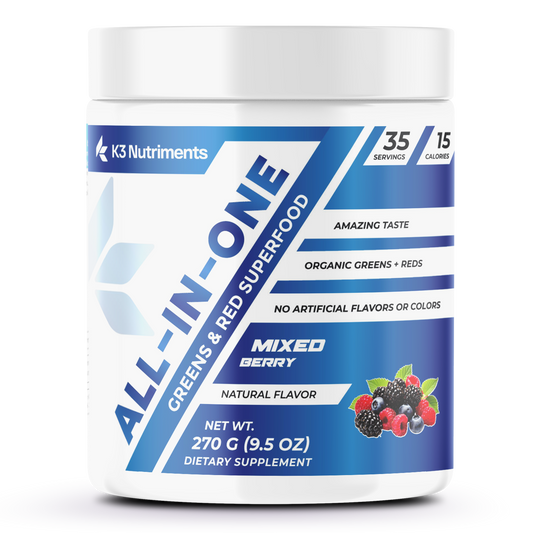 All - In/One Greens & Red SuperFood + Immune 270g Mixed Berry w/Natural Flavo