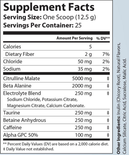 Pump Pre - Workout Citrus Blast w/ Natural Flavor