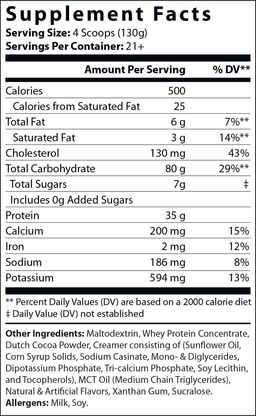 6lb Bulk Up! Mass Gainer Chocolate Milkshake