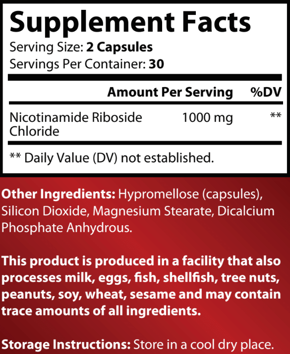 NAD+ Max Booster (nicotinamide riboside) (100% reorder rate!)