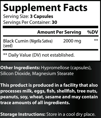 Premium Nigella (lung, skin, & gut health)(Black Cumin Seed)