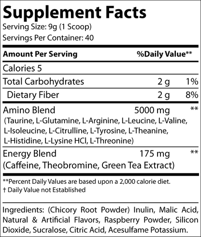 Energized Aminos (Raspberry Iced Tea)(40 day supply)