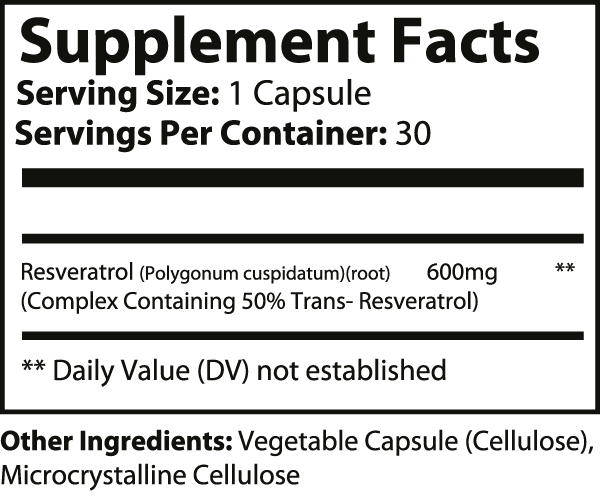 Organic Resveratrol (50% trans-resveratrol)